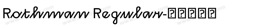 Rothman Regular字体转换